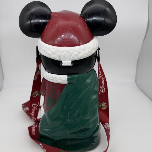 Disney Parks Mickey Mouse Santa Christmas Popcorn Bucket Lanyard Souvenir - Picture 3 of 10
